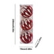 thumbnail image 3 of 3PC 8cm Wine Red Velvet Hollow Christmas, 3 of 5