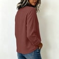 thumbnail image 5 of NominalSnugCotton Linen Button down Shirts for Women Dressy Casual V Neck Long Sleeve Lightweight Work Blouses Shirts, 5 of 8