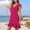 Hot Pink, variant on Women's Casual Dress V Neck Midi Dress With Cap Sleeve Ruffle Detail For Daily Wear Vacation Beach Spring Summer Outfit plus Size Casual Dresses for Women Summer for Women Ladies Dresses Summer Casual
