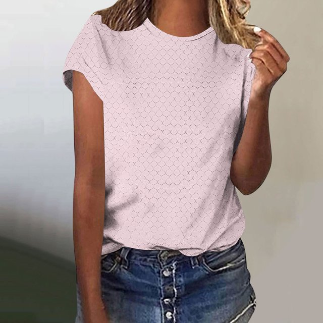 Liquidation d'Économies! BEFOKA T-Shirt Grande Taille pour Femmes, Blouse Décontractée d'Été pour Femmes, T-Shirt à Manches Courtes pour Femmes, Haut/chemise à Manches Courtes et Col Rond