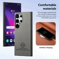 thumbnail image 2 of Designed for Samsung Galaxy S25 Ultra Classic Case, Slim Leather Luxury Business PU Non-Slip Texture Grip Shockproof Bumper Protective Phone Cover Men Women For Samsung Galaxy S25 Ultra,Gray, 2 of 9