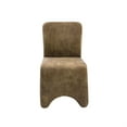 thumbnail image 2 of Cid Lou 19 Inch Side Dining Chair Set of 2- Brown Polyester- Panel Frame, 2 of 6