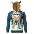 thumbnail image 1 of Chandail de Noël pour Hommes Chandail à Capuche Imprimé Élan Faon Manches Longues Vêtements chandail Mode Décontractée Blouse Chandails, 1 of 6