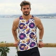 thumbnail image 6 of Pofeuu record rock Skull star Print Men's Workout Tank Tops Sleeveless Muscle Gym Shirt Quick Dry-4X-Large, 6 of 7
