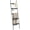 Black, variant on Blanket Ladder for Living Room, Farmhouse 5-Tier Quilt Holder with 4 Removable Hooks for Bathroom, Wood Towel Rack Display, Wall Anchor Leaning Decorative Stand for Home, White