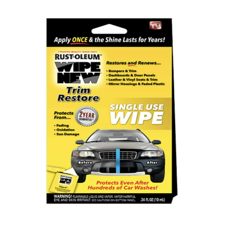 Wipe New - Dashboard Bumper Car Interior Exterior and Auto Trim Restorer  (34 fl.oz) Pack of 5 Black