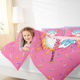 thumbnail image 3 of Castle Fairy Sport Baseball Candy Print Queen Comforter Set 3 Pieces, Ice Cream Drip Comforter Sets Queen, Pink Blue Yellow,Pink Reversible,1 Comforter and 2 Pillowcases, 3 of 6