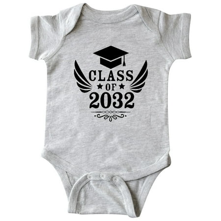 

Inktastic Class of 2032 with Graduation Cap and Wings Gift Baby Boy or Baby Girl Bodysuit