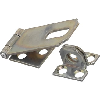 Bulk Hardware 150mm (6 Inch) Japanned Safety Hasp And Staple - Black Finish, For Doors, Gates, Chests