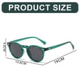 thumbnail image 2 of Gafas de sol retro literarias, gafas de sol redondas de moda europea y americana con clavos de arroz, hechas de PC, 2 of 5