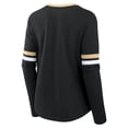 thumbnail image 3 of Women's Fanatics Black New Orleans Saints Won and Done Lace-Up Long Sleeve Fashion Top, 3 of 3