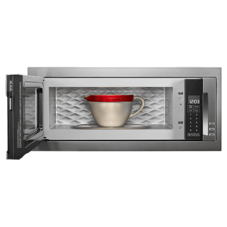 KitchenAid - 1.1 Cu. Ft. Built-In Low Profile Microwave with Slim Trim Kit - Stainless steel