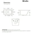 thumbnail image 6 of WinZo WZ5923 Square Wall Hung Toilet Rectangular Design Mounted Bowl with UF Soft Close Seat Included,White Visit the WinZo Store, 6 of 6