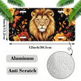 thumbnail image 2 of 1 Pcs 2D Flat License Plate Covers & Frames, Lion with Floral Background For Decorative Front, Waterproof For Decoration Aluminum License Plate Covers & Frames Cover For Men Women, 12" X 6", 2 of 7