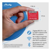 Shelly 1PM Mini Gen4 1PM Mini Gen4 Smart Relay: Wi-Fi and Zigbee Compatible Relay Module, Bluetooth Gateway with Shelly BLU