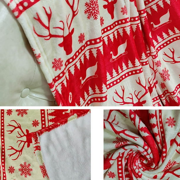 Ganfancp Manta de Felpa Francesa Serie Navidad Manta de Felpa Oficina En Casa Manta para La Siesta Rebajas Hoy Liquidación 1* Manta