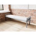 thumbnail image 4 of Pemberly Row Waiting Reception 3 Seat Bench Wood Frame in Gray, 4 of 5