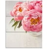 Design Art Peony Flowers in Vase Photography 3 Piece Photographic Print on Wrapped Canvas Set