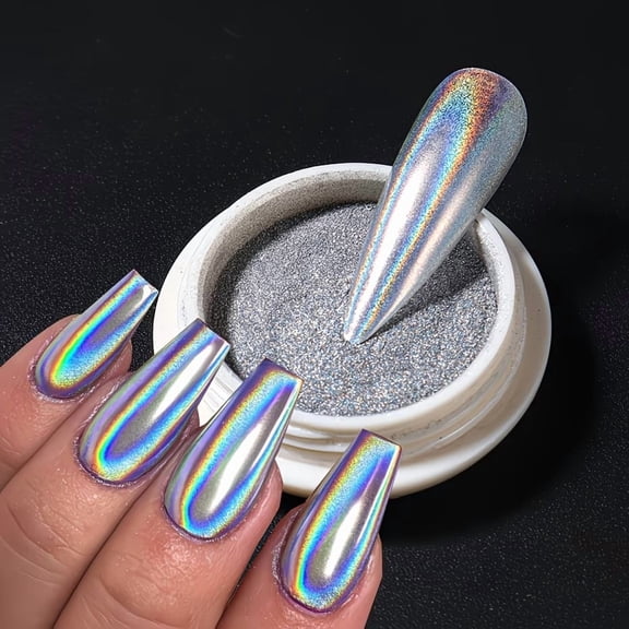 Holographic Nail Powder Chrome Laser Magic Mirror Glitter Dust for Manicure