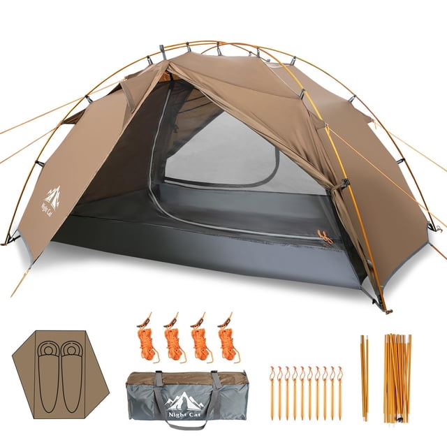 Tienda de Campaña Night Cat para Mochileros, Impermeable para 2 Personas
