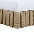 thumbnail image 5 of Fresh Ideas Ruffled Eyelet 14" Bed Skirt, Full, Mocha, 5 of 7