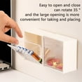 thumbnail image 4 of Happon 4PCS Wall Mounted Holder Dispenser, Cotton Pads Organizer Small Storage Box Cotton Swab Jar Containers,Plastic Storage Container for Cotton Ball, Floss, Cotton Swab, Cotton Rounds, 4 of 8