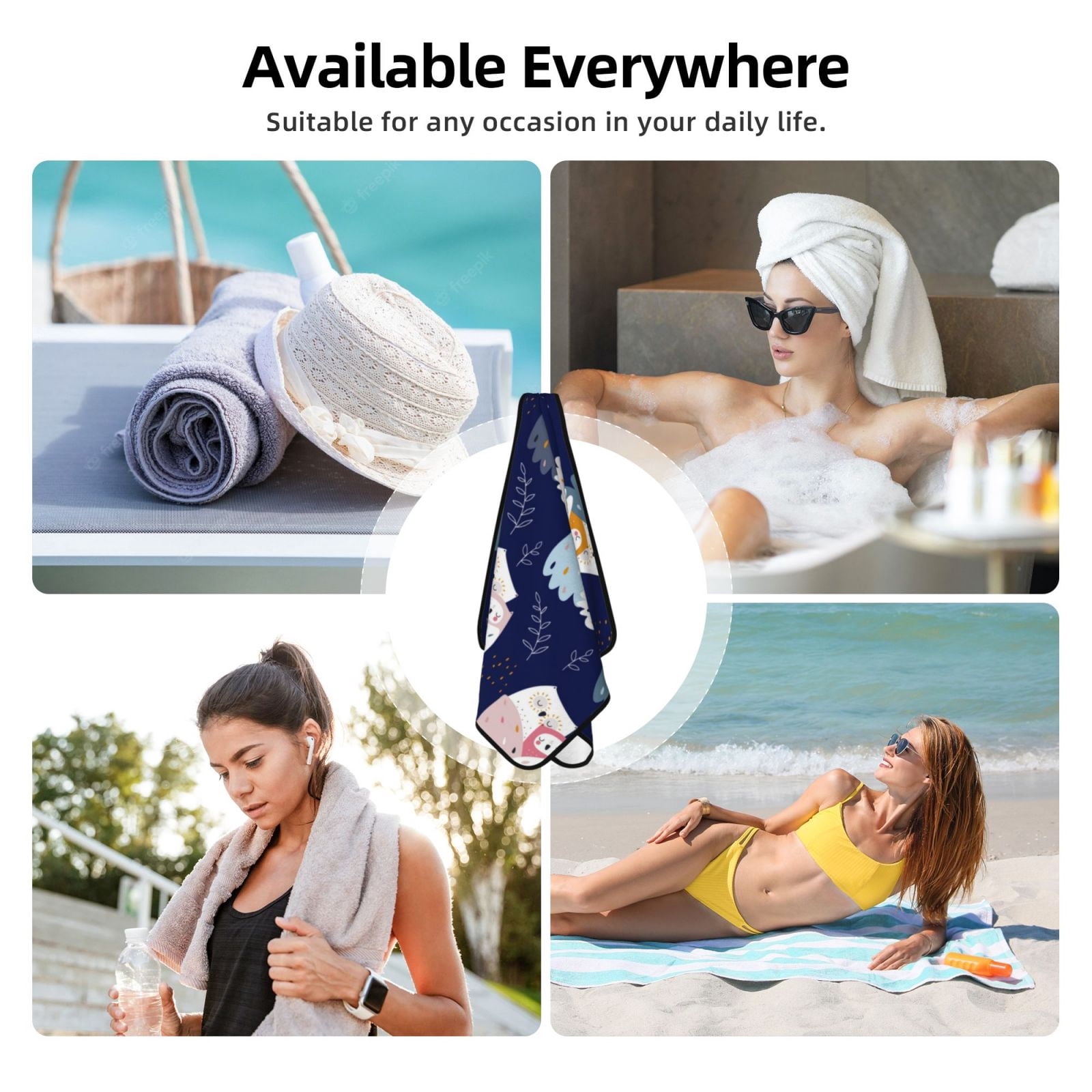 Cotton Bath Towels for Bathroom - Mom And Baby Owls Microfiber Quick Dry Towels for Body Bath Sheets, Personalized Beach Towel, Soft Shower Towels for Travel Home Beach 27*55in
