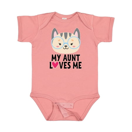 

Inktastic My Aunt Loves Me Niece Cat Gift Baby Girl Bodysuit