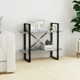 thumbnail image 1 of vidaXL 2-Tier Book Cabinet Concrete Grey 80x30x70 cm Engineered Wood, 1 of 4