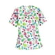 thumbnail image 4 of Top exfoliante con cuello en V para mujer, Uniforme de Trabajo de enfermera con bolsillos laterales, camiseta cómoda y duradera para tienda de 2XL, 4 of 8