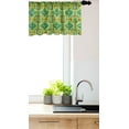thumbnail image 3 of Ambesonne Damask Window Valance, Baroque Influences Flowers, 54" X 18", Yellow Green Turquoise, 3 of 3