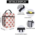 thumbnail image 5 of Strawberry Polka Insulated Lunch Bag, Reusable Lunch Box Tote Bag For Office Work Picnic Travel Women/Men, 5 of 6