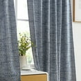 thumbnail image 4 of THD East Jacquard Slub Texture - Privacy Curtains with Back Tab Rod Pocket Lightweight Window Curtains Drapery Panels for Bedroom, Dining Room & Living Room, 2 Panels (52 x 84 Inch, Navy Blue), 4 of 6