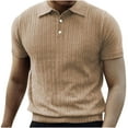 thumbnail image 2 of Zedker Men's Polo Shirts Short Sleeve Casual Banded Bottom Stretch Classic Fit Solid Knit Golf T-Shirts, 2 of 7
