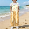 thumbnail image 2 of Weebloom Kids Girls Overalls Ice Cream Stylish Kids Romper With Pockets Comfortable Summer Play Jumpsuit For Girls And Boys 5-6 Years, 2 of 7