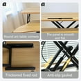 thumbnail image 2 of New 32 Inch Desk Converter, Height Adjustable Sit to Stand Riser, Dual Monitor and Laptop Workstation with Wide Keyboard Tray, Standing Computer Desk, Natural Color, 2 of 7