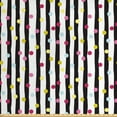 thumbnail image 1 of Abstract Upholstery Fabric by the Yard, Hand Drawn Vertical Monochrome Stripes Background with Colorful Dotted Pattern, Decorative Fabric for DIY and Home Accents, Multicolor by Ambesonne, 1 of 4