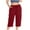 Red, variant on FAIWAD Cargo Pants Women Plus Size Dressy Stretch Loose Capris Lightweight Drawstring Quick Dry Joggers with Pockets