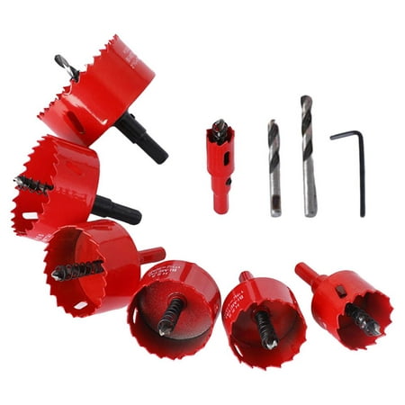 

Atralife Bi Metal Hole Saw Kit 10PCS Hole Saw Set with 18 to75mm Saw Blades High Strength Hard HSS Steel Mandrels Hex Key Drill Bits for Metal PVC Board Wood Plastic Drywall gorgeously