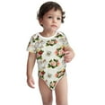 thumbnail image 2 of Xecao Vintage Bike Flower Butterfly Pattern Baby Climbing Bodysuit Short Sleeve Onesie Unisex 0-12 Months Baby Shirt Newborn Outfits Crotch snap design-18 Months, 2 of 6