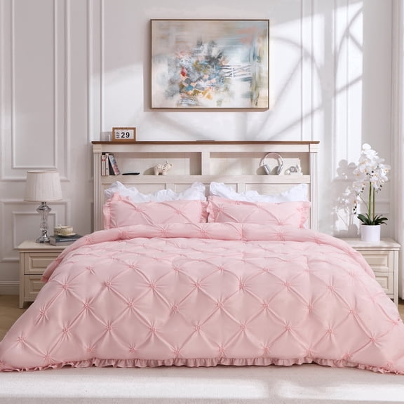 BDEUS Twin Comforter Set 4 Pieces,Comforter Set,Bed in a Bag, Bedding Set with Comforter,Fitted Sheet,Flat Sheet,Pillowcase, All Season