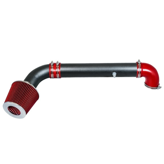 RW SERIES - MATTE BLACK PIPE RED - SHORT RAM INTAKE Compatible For 97-06 JEEP Wrangler 2.5L L4 / 4.0L V6