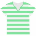 thumbnail image 4 of Agkizg Women's Summer V Neck Short Sleeve T Shirt Random Print Basic Layering Casual Fashion Top, 4 of 5