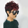 thumbnail image 2 of Pixie Cut Wigs Human Hair Wigs 1b/99J Color Short Layered Pixie Cut Wigs For Black Women Brazilian Virgin Human Hair Wigs Glueless Wigs Full Machine Made Wigs (1b/99j), 2 of 6