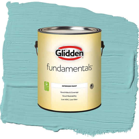 Glidden Fundamentals Aqua Fiesta / Blue, Eggshell Interior Paint, 1 Gallon