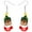 Green/Red, variant on Christmas Acrylic Cute Yorkshire Terrier Dog Earrings Reindeer Puppy Dangle Jewelry For Women Gifts