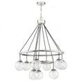 thumbnail image 2 of Craftmade  Que Clear Seeded Glass Chandelier 9 - Flat Black, 2 of 3