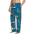 thumbnail image 2 of Balery Men'S Transportations With Buildings Pants,Sleepwear Pants,Pajama Pants,Pj Bottoms Drawstring And Pockets-Medium, 2 of 9