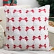 thumbnail image 5 of Funda de Cojín con Diseño de Árbol de Navidad y Copos de Nieve | Funda de Cojín Roja de Poliéster para Sofá, 45X45 Cm | Decoración Festiva para Salón - 1 Funda de Cojín, 5 of 6