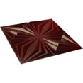 thumbnail image 6 of 19 5/8"W x 19 5/8"H Asher EnduraWall Decorative 3D Wall Panel, Gloss Merlot (Covers 2.67 Sq. Ft.), 6 of 6